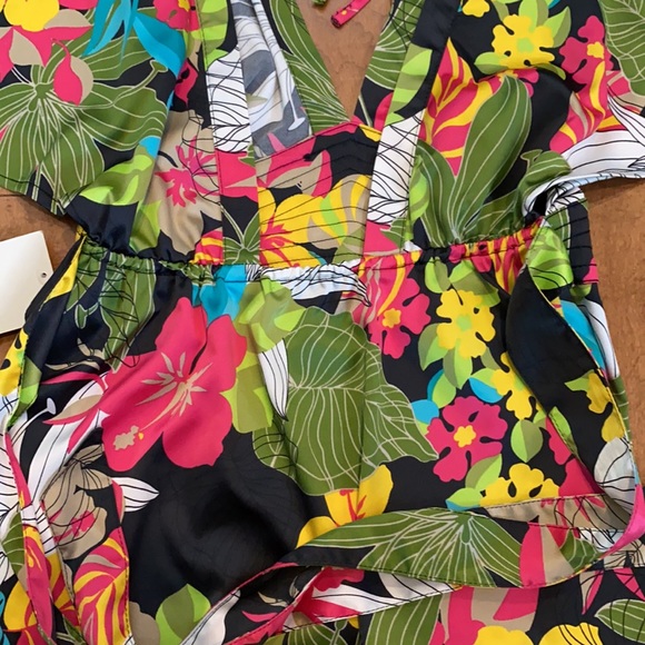 Zara Women’s Kimono Style Floral Top Sz M - Picture 3 of 9